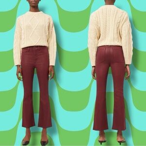 NWT DL1961 ‘Bridget Boot High Rise Instasculpt Crop Jeans’ in “Ruby” Red Size 23